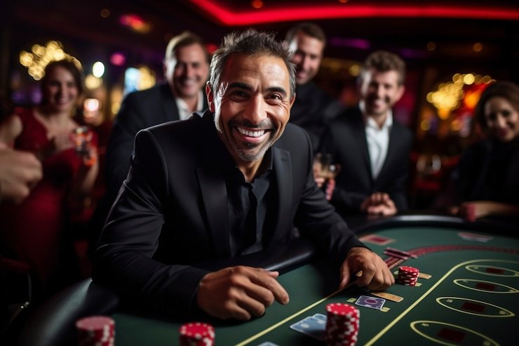 Dealer langsung menangani kartu dalam sesi Hot Pot di studio doa slot
